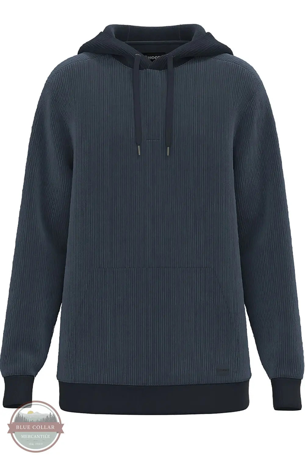Hooey HH2618BL Cowboy Corduroy Hoodie in Blue front view shown
