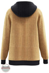 Hooey HH2618BR Cowboy Corduroy Hoodie in Brown/Charcoal product only back view