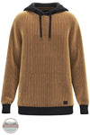 Hooey HH2618BR Cowboy Corduroy Hoodie in Brown/Charcoal product only front view