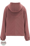 Hooey HH2626MA Cowgirl Corduroy Quarter Zip Hoodie in Maroon back view