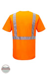 Portwest L041 Hi-Vis Lightweight Short Sleeve Shirt in orange back view