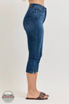Judy Blue 78119REG High Waisted Tummy Control Capri w/ Shield Back Pockets right side view