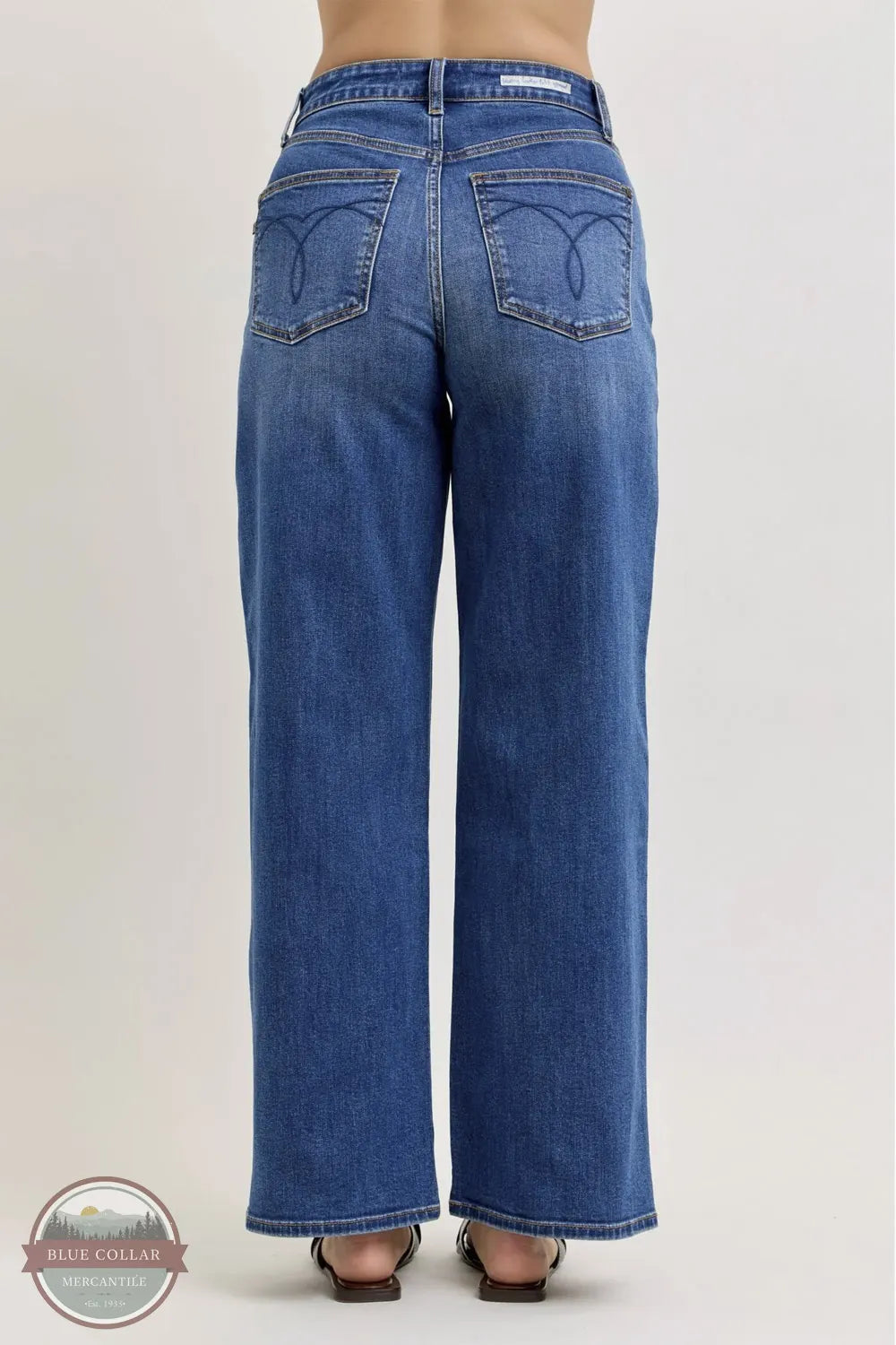 Judy Blue 82689REG High Waisted Wilhelmina Baggy Jeans rear view