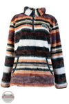 Hooey HFP016SPBR Ladies Fleece Pullover Serape/Brown front view