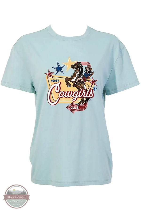 Hooey HT2639LTBL Youth "Cowgirl" T-Shirt in Blue with Multi-Color Logo