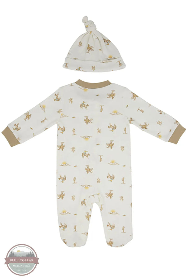 Wrangler Infant Boys Cowboy Desert Coverall Set with Hat back view