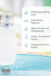 Inis Cologne Spray Refreshing, uplifting scent | Long-lasting fragrance | Light and clean, not overpowering | Unisex - for men and women  Created with love in Ireland Text