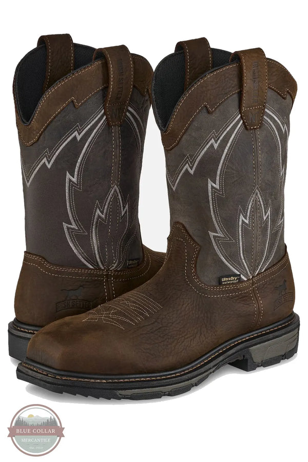 Irish Setter 83996 Marshall 11-inch Waterproof Square Safety Toe Pull-On Boot pair together