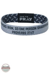Versible's Iron Sharpens Iron Tap To Pray Wristband verse shown on reversible wristband Proverbs 27:17