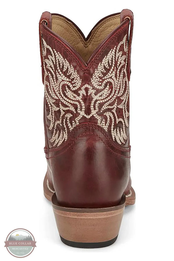 Justin VN4420 Isabella 7" Bootie in Ruby view of back heel