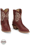 Justin VN4420 Isabella 7" Bootie in Ruby Red front view of pair