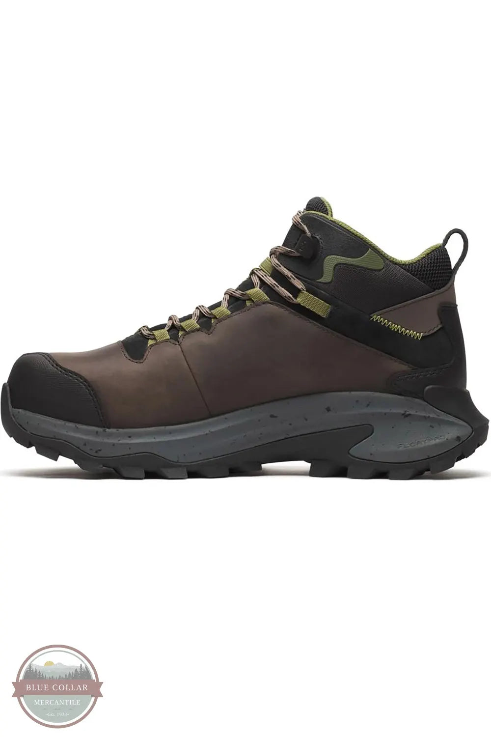 Merrell J007897 Moab Speed 2 LX Mid Waterproof Carbon Fiber Work Boot in Dark Taupe medial side shown