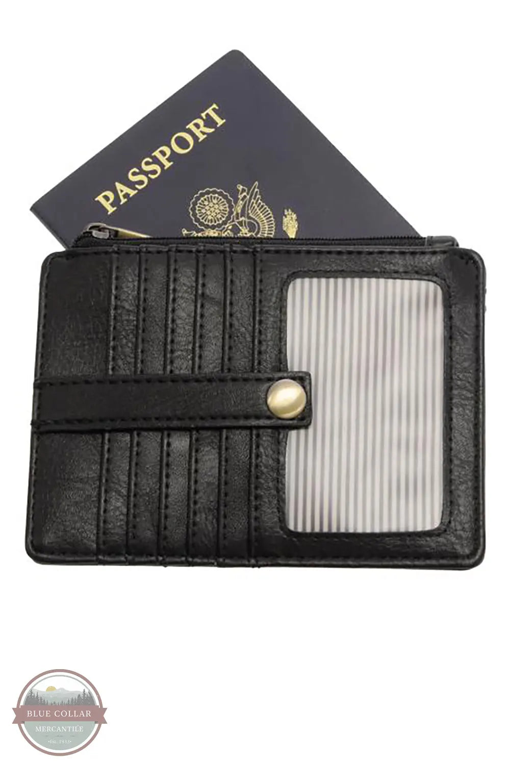 Joy Susan L8141-00 Penny Mini Travel Wallet back side with passport showing