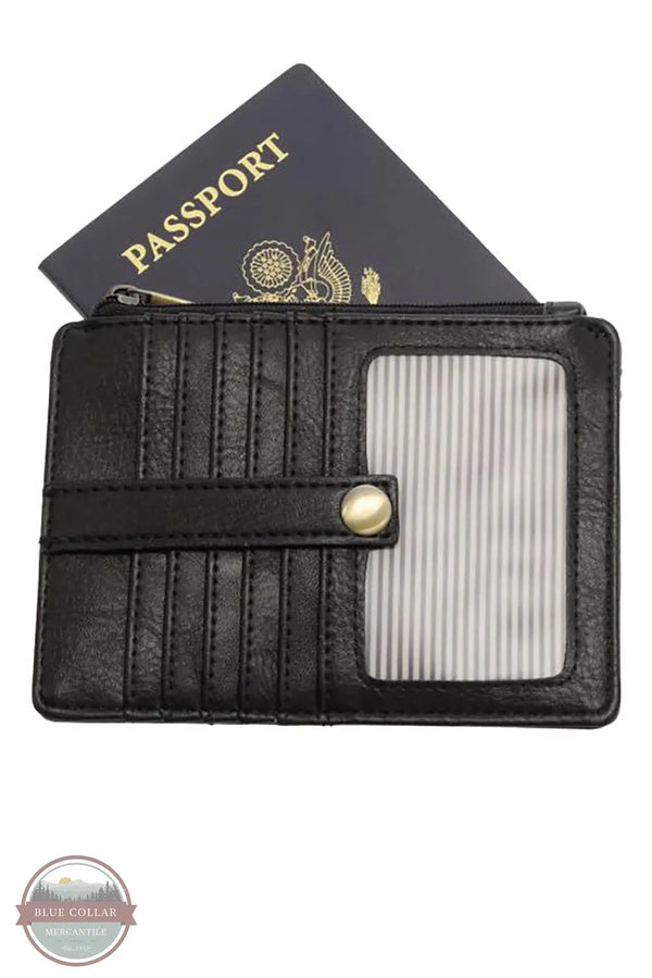 Joy Susan L8141-00 Penny Mini Travel Wallet back side with passport showing