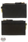 Joy Susan L8213-00 Bobbie Bifold Wallet With Carabiner in black front and back