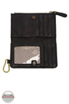 Joy Susan L8213-00 Bobbie Bifold Wallet With Carabiner in black open