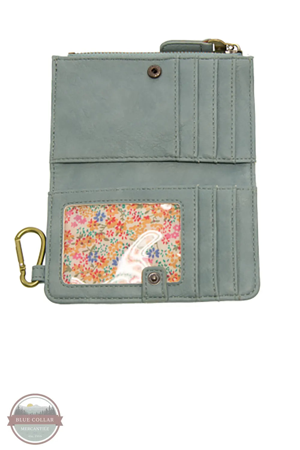 Joy Susan L821306 Bobbie Bifold Wallet With Carabiner in light denim