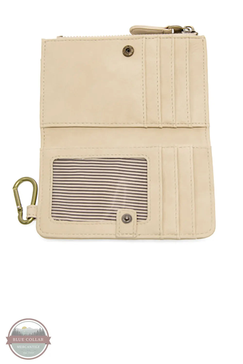 Joy Susan L8213-28 Bobbie Bifold Wallet With Carabiner in linen