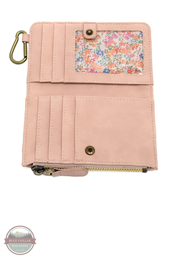 Joy Susan L8213-44 Bobbie Bifold Wallet With Carabiner in pink