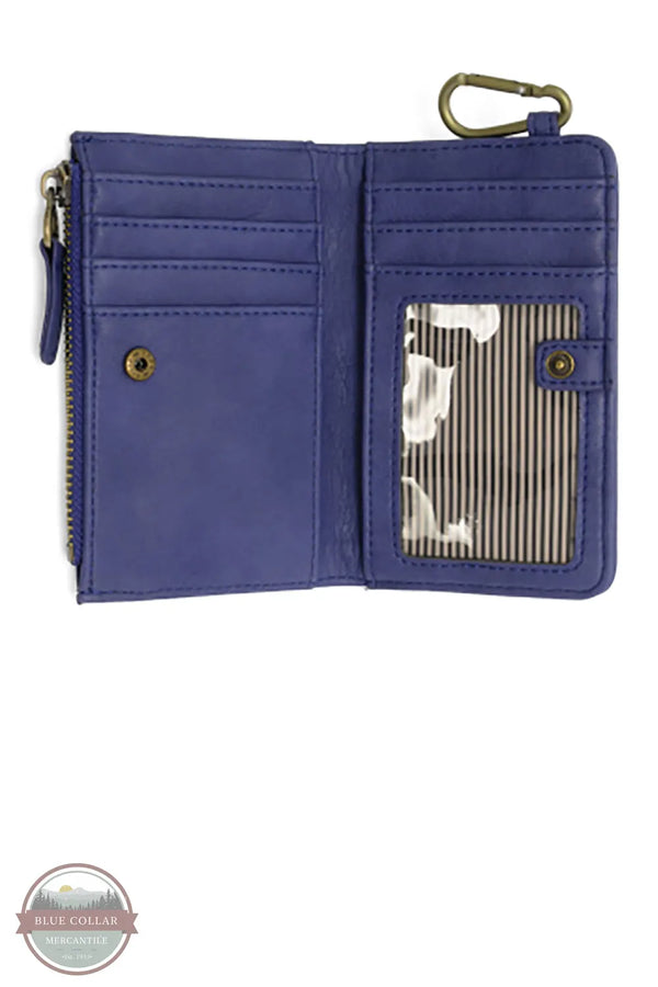 Joy Susan L8213-97 Bobbie Bifold Wallet With Carabiner in cobale