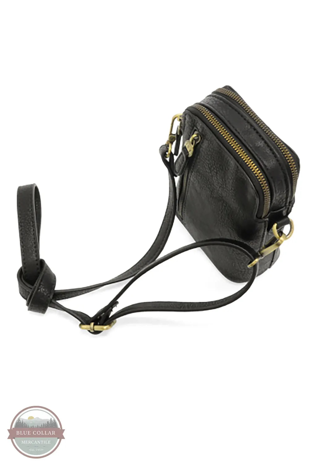 Joy Susan L8292-00 Jolene Crossbody Phone Bag in black birdseye view