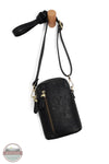 Joy Susan L8292-00 Jolene Crossbody Phone Bag in black hanging on peg