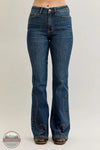 Judy Blue 881033REG High Waisted Western Stud Leg Detailed Flare Jean, front