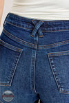 Judy Blue 150351REG High Waisted Tummy Control Slim Jean Shorts back detail view