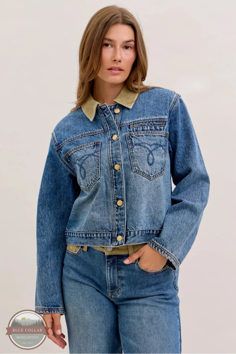 Judy Blue 7886REG Rigid Magic Barn Jean Jacket, front