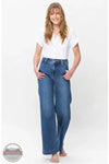 Judy Blue Jeans 82558REG High Waisted Double Button Wide Leg Jean, front