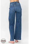 Judy Blue Jeans 82558REG High Waisted Double Button Wide Leg Jean, rear