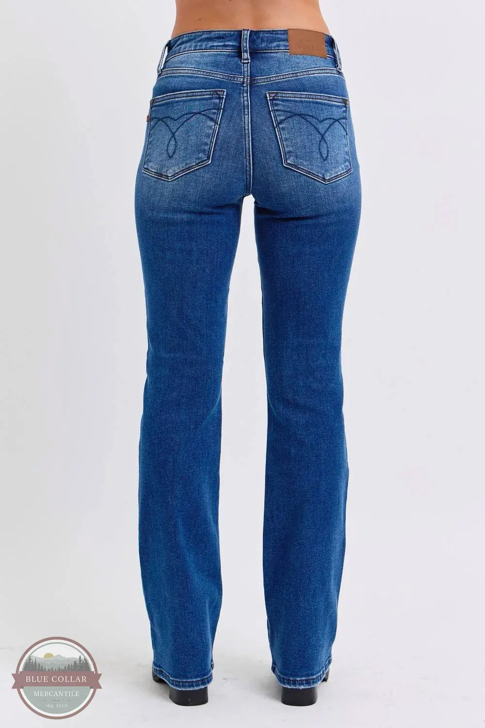 Judy Blue 82621REG Tanya Mid Rise Thermal Bootcut Jean rear view