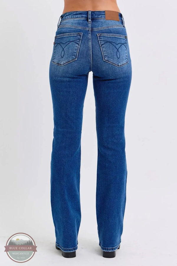 Judy Blue 82621REG Tanya Mid Rise Thermal Bootcut Jean rear view