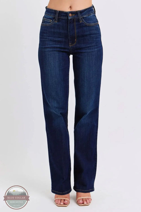 Judy Blue 82627REG High Waisted Dark Wash Straight Jean, front