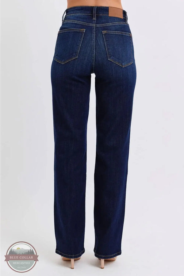 Judy Blue 82627REG High Waisted Dark Wash Straight Jean, rear