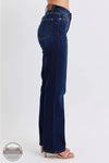 Judy Blue 82627REG High Waisted Dark Wash Straight Jean, side
