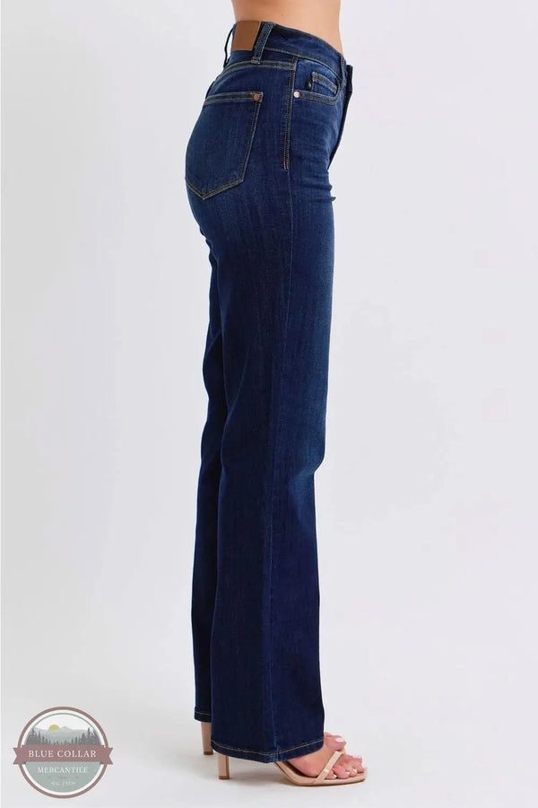 Judy Blue 82627REG High Waisted Dark Wash Straight Jean, side