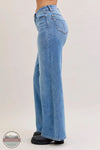 Judy Blue 82702REG Mid Rise Retro Wide Leg Jeans other side view