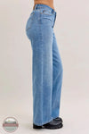 Judy Blue 82702REG Mid Rise Retro Wide Leg Jeans side view