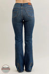Judy Blue 881033REG High Waisted Western Stud Leg Detailed Flare Jean, rear