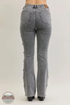 Judy Blue 881042REG High Waisted Button Detail Side Seam Bootcut, rear
