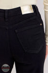 881057REG High Waisted Retro Wide Leg Jean in Black, rear pocket