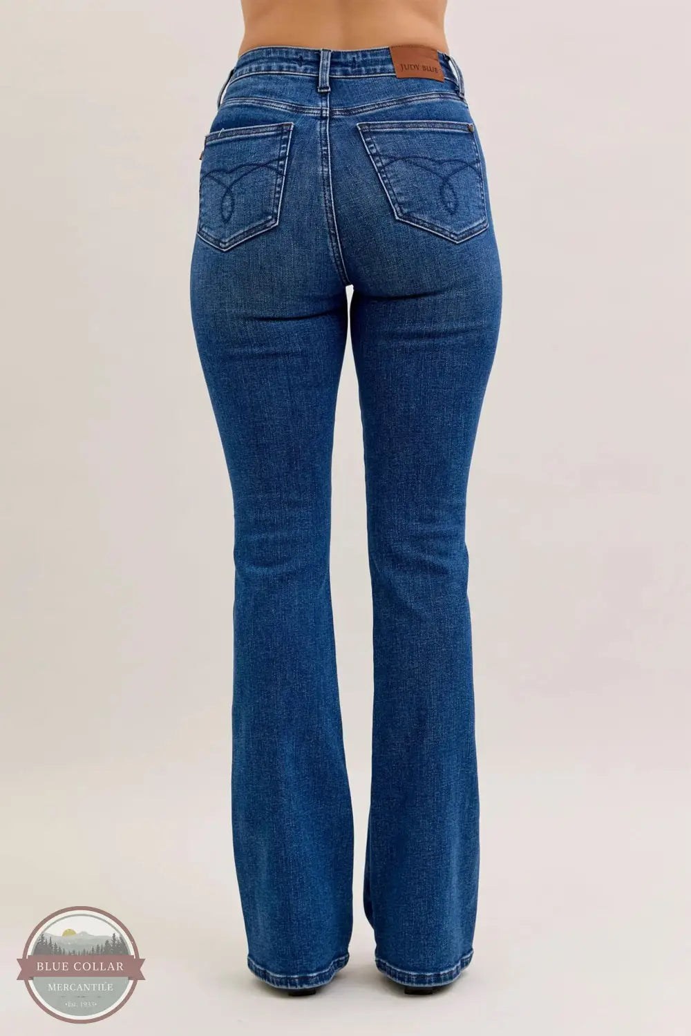 Judy Blue 881062REG High Waisted Tummy Control Bootcut Jeans, rear