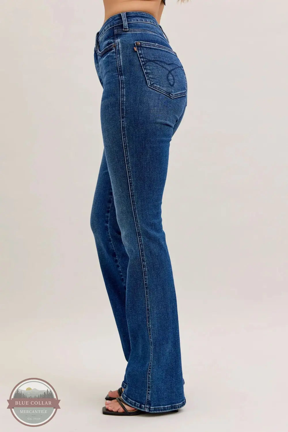 Judy Blue 881062REG High Waisted Tummy Control Bootcut Jeans, side
