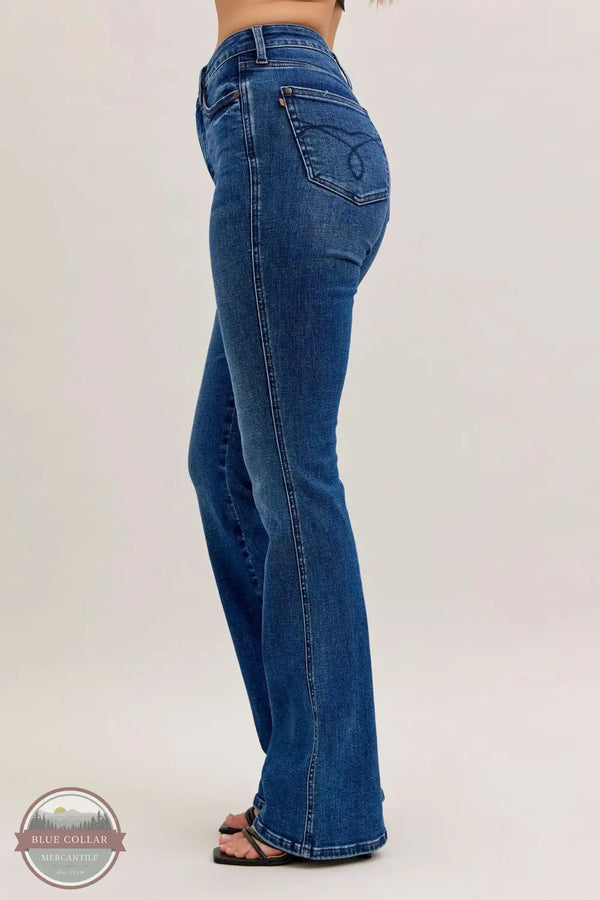 Judy Blue 881062REG High Waisted Tummy Control Bootcut Jeans, side