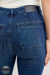 Judy Blue 881079REG &nbsp;Vintage Pocket High Waisted Flare Jean back pocket detail image
