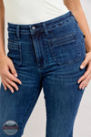Judy Blue 881079REG &nbsp;Vintage Pocket High Waisted Flare Jean front detail image