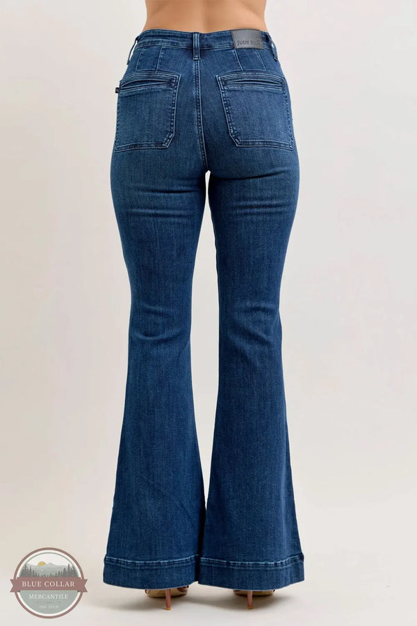 Judy Blue 881079REG &nbsp;Vintage Pocket High Waisted Flare Jean rear image