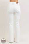 Judy Blue 881081REG High Waisted Tummy Control Flare Jean in White rear view