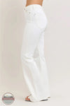 Judy Blue 881081REG High Waisted Tummy Control Flare Jean in White side view